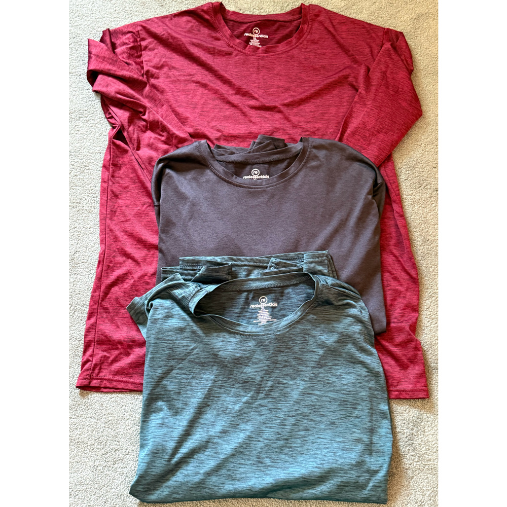 Real Essentials Mens Long Sleeve Shirts Size XL Lot of 3 Athletic Shirts Amazon